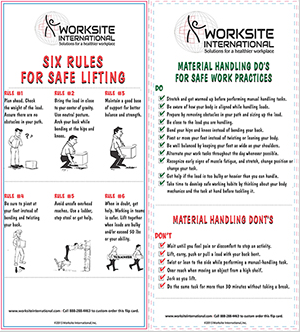 Six Rules for Safe Lifting